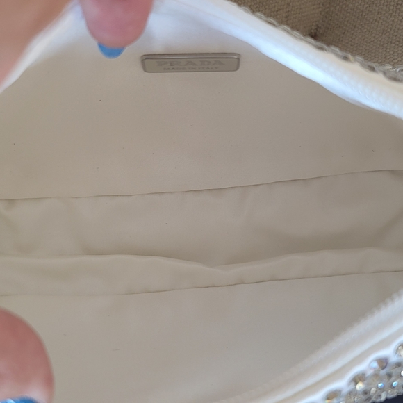 🦋NWT🦋 Prada Satin Crystal Mini Re-Edition Bag - Picture 10 of 13
